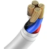 Baseus Simple Wisdom duomenų perdavimo ir įkrovimo kabelis | USB-A į Lightning | 12W | 1,5 m | baltas | 2 vnt.