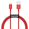 Baseus Superior serijos USB į iPhone laidas, 2.4A, 1m - raudonas