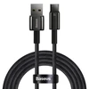 Baseus volframo auksinis kabelis USB prie USB-C, 100 W, 1 m (juodas)