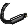 Baseus Tungsten Gold duomenų perdavimo ir įkrovimo kabelis | USB-A į Lightning | 12 W | 2 m | juodas