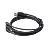 „Baseus“ itin greitas „vienas už tris“ greito įkrovimo kabelis USB-A iki M+L+C 3,5A 0,8 m Cosmic juodos spalvos