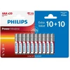 Baterijos PHILIPS AAA LR03 Blister 10+10 vnt.