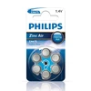 Baterija Philips Zinc Air 1,4V 6 lizdinės plokštelės (PR44 / mėlynas skirtukas)