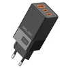 Beline Laidinis įkroviklis 2x USB-C + 1x USB 65W juodos spalvos (only head) PD 3.0 + QC 3.0 BLN3CB65 GaN