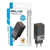 Beline Laidinis įkroviklis 2x USB-C + 1x USB 65W juodos spalvos (only head) PD 3.0 + QC 3.0 BLN3CB65 GaN