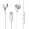 Beline ausinės į ausis įkišamos USB-C SK194 baltos spalvos