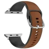 Beline apyrankė Apple Watch Silico Leather 42/44/45/49mm rudos ir juodos spalvos box