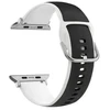 Beline apyrankė Apple Watch Silico Leather 38/40/41mm juodos ir baltos spalvos box