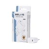 Beline Laidinis įkroviklis 1x USB-C 20W + kabelis lightning baltos spalvos PD3.0 BLNCW20L
