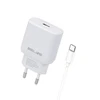 Beline Laidinis įkroviklis 1x USB-C 25W + kabelis USB-C baltos spalvos PD 3.0 BLNCW25C GaN