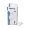 Beline Laidinis įkroviklis 1x USB-C + 1x USB 30W baltos spalvos (only head) PD 3.0 + QC 3.0 BLN2CW30 GaN