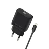 Beline Laidinis įkroviklis 1x USB-C 30W + kabelis lightning juodos spalvos PD 3.0 BLNCB30L GaN