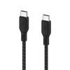 BELKIN BRAIDED USB-C/USB-C/KABELIS PALAIKIA GREITĄ ĮKROVIMĄ