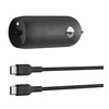 Belkin 30W USB-C, PD, PPS, juoda + kabelis USB-C