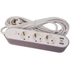 Besk Ilgiklis 3 lizdų + 2 USB + Type-C 5 m įž. su jungikliu