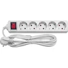 Besk Prailginimo laidas 5 lizdai 5m su jungikliu įžeminimu 3x1,0mm² Balta