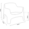 Bica Garden chair Ibiza light pilka