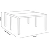 Bica Garden table King Double Dining Table juodas