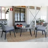 Lauko baldų komplektas Bica Ensemble De Salon De Jardin Luxor Avec Deux Fauteuils Un Canape' Et Une Table Basse En Polypropyle'ne Gris / Anthracite Pour L'exte'rieur Et L'inte'ri
