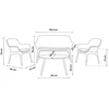 Lauko baldų komplektas Bica Sodo baldų komplektas Luxor Lounge Set baltas/pilka