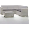Lauko baldų komplektas Bica ALTRI Ensemble De Salon D'extérieur Eris, Ensemble De Jardin Avec Coussins, Ensemble De Salon D'intérieur Effet Rotin, 100% Made in Italy, Blanc