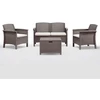 Lauko baldų komplektas Gardena Salon Resina Venezia 4pcs Marron
