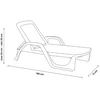 Bica Sun lounger Nilo pilkas