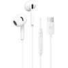 Blavec Ausinės to ear BHS-02 su mikrofonu Type C (DAC) (BHS02-W) baltas