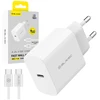 Blavec Wall charger BC-14 GaN4 – Type C – PD QC 30W 3A with Type C to Type C cable (TCBC14G4-CW303A+CC) baltas