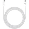 Blavec kabelis Candy braided - Type C į Type C - PD 60W 3A 2 metrai (CCA-CC3W20) baltos spalvos