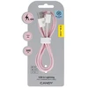 Blavec kabelis Candy braided – USB į Lightning – 2,4A 3 metrai (CCA-UL24P30) rožinės spalvos