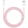 Blavec kabelis Candy braided – USB į Lightning – 2,4A 3 metrai (CCA-UL24P30) rožinės spalvos