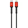 Blavec kabelis Raptor braided – Type C į Lightning – PD 20W 2,4A 0,5 metras (CRA-CL24BR05) juodos spalvos-raudonos spalvos