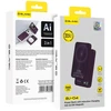 Blavec Power Bank 5000mAh BJ-04 Ultra Slim 7,8mm – Typ C – 22,5W magnetyczny indukcyjny Magsafe 3 w 1 (PBBJ04-MC5P) violetinė stiklinis