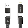 Blitzwolf BW-HDC7 4-in-1 USB+C+Lightning kabelis 240W 1.2m juodos spalvos