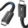 BlitzWolf BW-HDC8 240W USB-C į USB-C kabelis, 0,.5m juodos spalvos