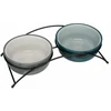 Bļoda dzīvniekiem, keramika - Trixie Bowl set, ceramic/metal, 2 × 0.25l / 13 cm/ 27×8 ×13cm