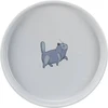 Trixie Bowl, katėms, pilkai, keramikos, 0.6l / 13cm, plokščia ir plati versija