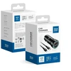 BlueStar Automobilinis įkroviklis Blue Star USB C + USB A QC3.0 PD AFC PPS 3A 25W + USB C - Lightning laidas, juodas