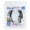 BlueStar Cable USB C to HDMI Blue Star 4K 60Hz - High Speed, HDR, ARC, Ethernet, AWM, 2m juodas