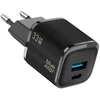 BlueStar Phone charger Blue Star Nano GaN USB C + USB A QC4.0 PD 3A 33W VT-332 juodas