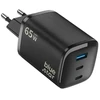 BlueStar Phone charger Blue Star Nano GaN 2x USB C + USB A QC4.0 PD 3A 65W VT-335 juodas