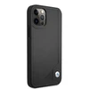 Apple iPhone 12 / 12 Pro BMW dėklas odinis Deboss (BMHCP12MRCDPK) juodos spalvos