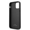 Apple iPhone 12 / 12 Pro BMW dėklas odinis Deboss (BMHCP12MRCDPK) juodos spalvos