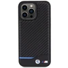BMW Leather Carbon Apple iPhone 15 Pro Max - dėklas telefonui juodos spalvos