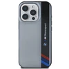 BMW BMHCP16L23HTFEG Apple iPhone 16 Pro 6.3" pilkos spalvos harddėklas Motorsport IML Vertical Stripe