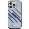 BMW Motosport IML Random Stripes Apple iPhone 16 Pro Case - dėklas telefonui pilkos spalvos