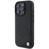 BMW Signature Leather Crossing Lines Pattern Apple iPhone 16 Pro - dėklas telefonui juodos spalvos