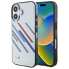 BMW Motosport IML Random Stripes Apple iPhone 16 Plus Case - dėklas telefonui pilkos spalvos