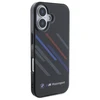 BMW Motosport IML Random Stripes Apple iPhone 16 Plus Case - dėklas telefonui juodos spalvos